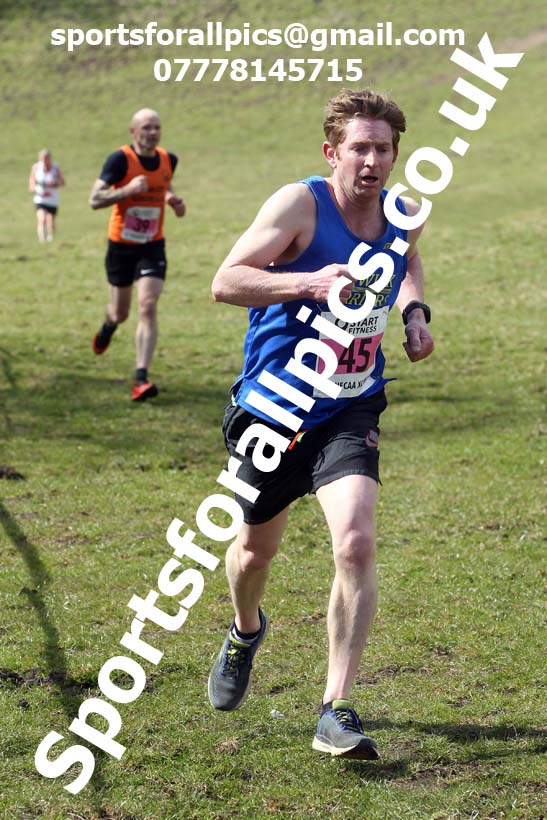 Masters men 2021 NECAA Cross Country Relays, Thornley Farm, Peterlee, Saturday, April 10th. Photo: David T. Hewitson/Sports for All Pics